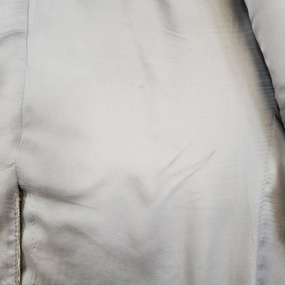 Bullock & Jones Blazer Men 44R Beige 100% Silk Slub Weave Sport Coat Made in USA